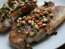 Meat with pine nuts