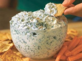 Cottage cheese with spinach