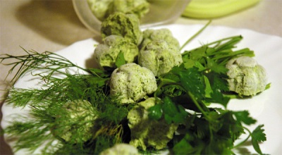 Green oil with chervil
