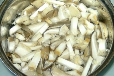 Boiled oyster mushrooms