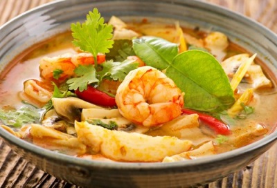 Thai galangal soup - tom yum kung