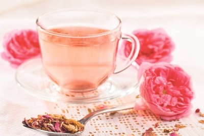 Rose petal and bud tea